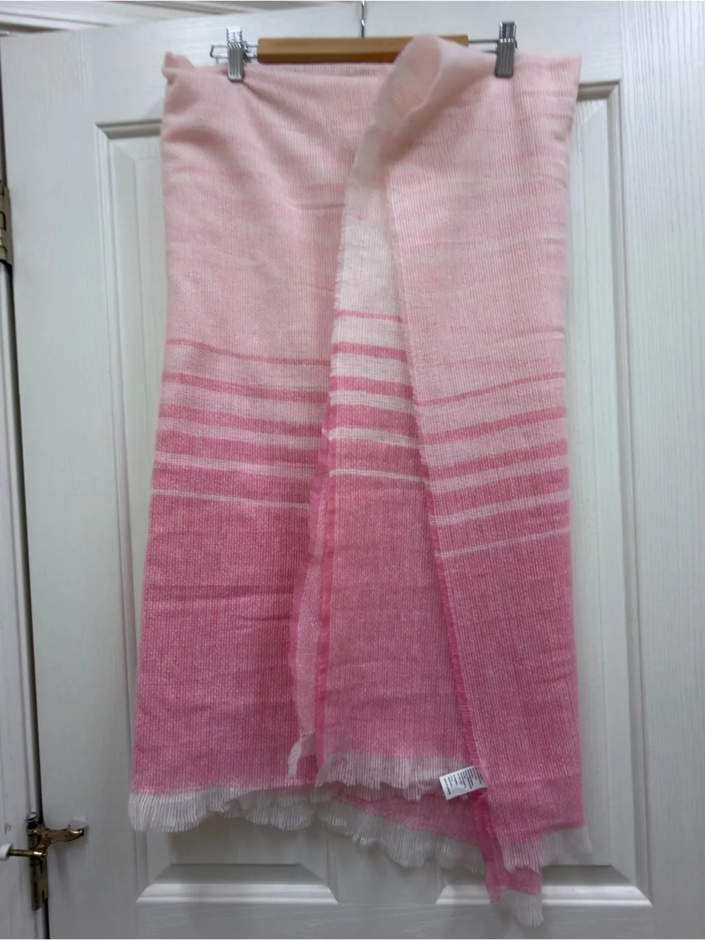 Pink striped Ombre Lightweight soft throw blanket